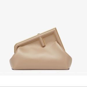 HUGE PRICE REDUCTION! Fendi First Small Beige/Nude Clutch Bag w/ Tags.
